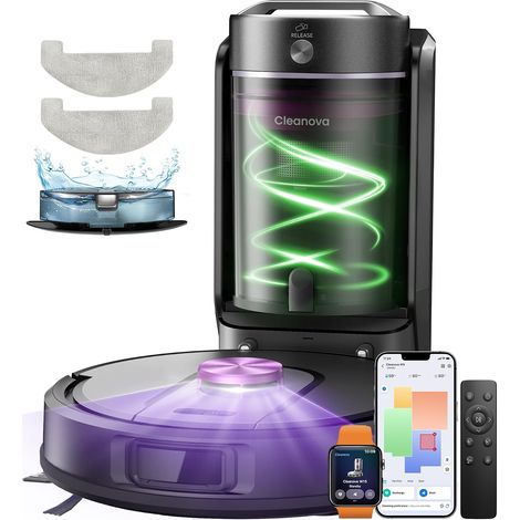 Robot Aspirateur Laveur Auto-Vidange 10 000 Pa
