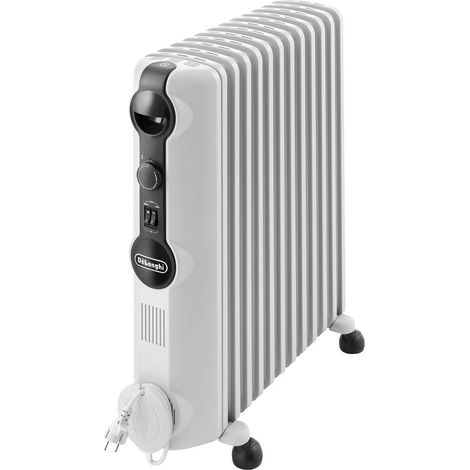 Delonghi – Radiateur bain d'huile TRRS1225 2500W 3 niveaux de puissance – Surface d'action 75m² – Chauffage rapide et efficace