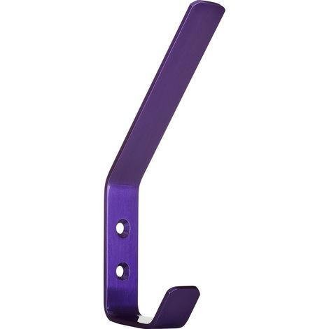 SO-TECH - Patère murale Loxten - L45×P20 mm - Inox - Pour vestiaire, entrée, chambre - Pour manteaux, écharpes, sacs, porte-serviettes - Violet