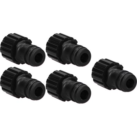 Lot de 5 raccords rapides G3/8 femelles pour robinet en plastique, pour l'irrigation de jardin.