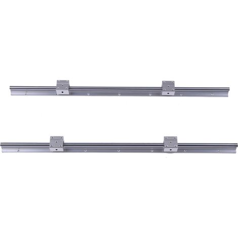 2 rails de guidage linéaires SBR12-700mm 12 mm, 4 blocs SBR12UU (1/5)