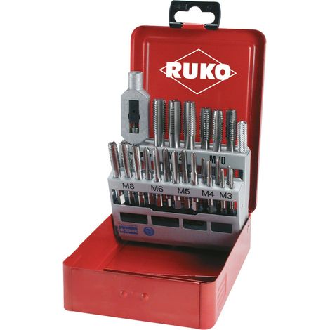 RUKO Handgewindebohrer-Satz HSS in Industriekassette - 22 tlg. - 245002 (1/2)