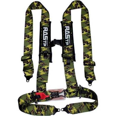 RASTP Car Modification 2-inch Four-Point Go-Kart Racing Seat Belt Quick-Release Seat Belt 3-inch 5-Point - High Strength Polyester, Four-Point - BAG037 Camouflage (3-inch Four-Point) (1/4)