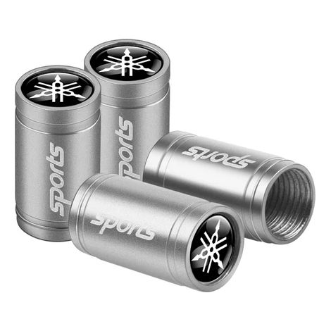 (Argent pour) 4 pièces Bouchons de valve de pneu en alliage d'aluminium pour orifice d'air et orifice de poussière - Accessoires de tuning pour voiture neuve (1/5)