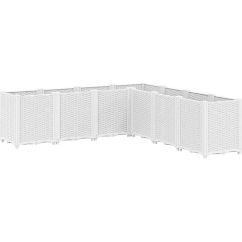 Maison Exclusive - Fioriera da Giardino Bianca 160x160x53 cm in PP