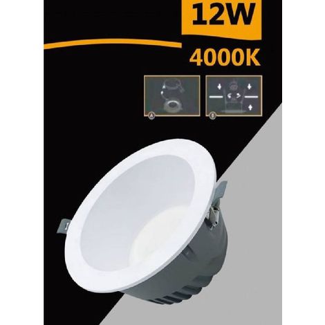 Faretto Smd Led Da Incasso Rotondo 12 Watt 1100 Lumen Luce 4000k 6500k Gl-ag12