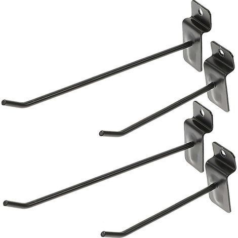 Lot de 30 crochets pour panneaux muraux à lattes, accessoires de garage, crochets et supports de suspension-15.00X5.00X2.30CM-Black (1/4)