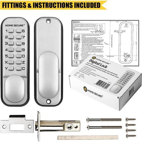 Code door lock and door knob - weatherproof - chrome - 14 knobs Grey (1/5)