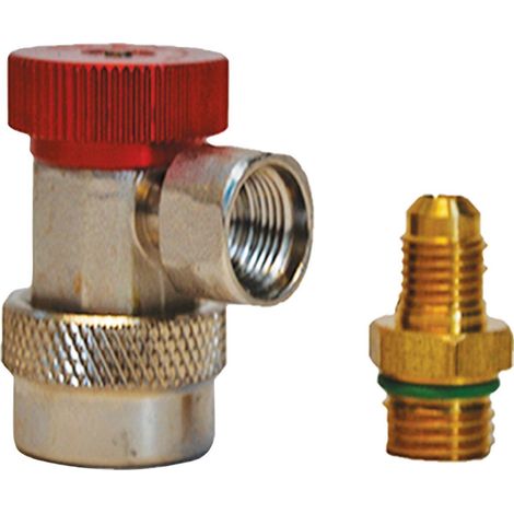 Raccord rapide R134a HP 90° M1/4" à robinet spécial climatisation véhicule - AC 9191 - CLAS Equipements