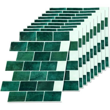 Carreaux muraux 3D autocollants, 30 x 30 cm, motif métro