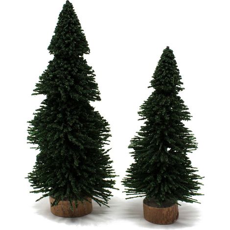 Coppia di Alberi Verde Pino 10/12,5 cm Miniature per Presepe C2002 (1/4)
