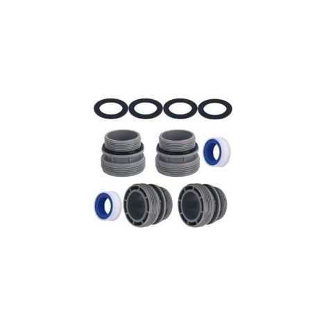 Kit d'adaptateurs de conversion de tuyau de piscine pour pompe de filtration de piscine Intex Hayward Coleman, adaptateur de 40 mm à 1 1/2 pouce, connecteur de tuyau de piscine hors sol - Lot de 4 (1/5)