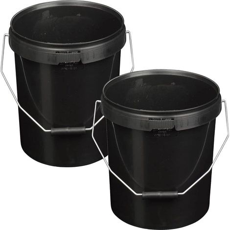 10 x 25L Black Buckets
