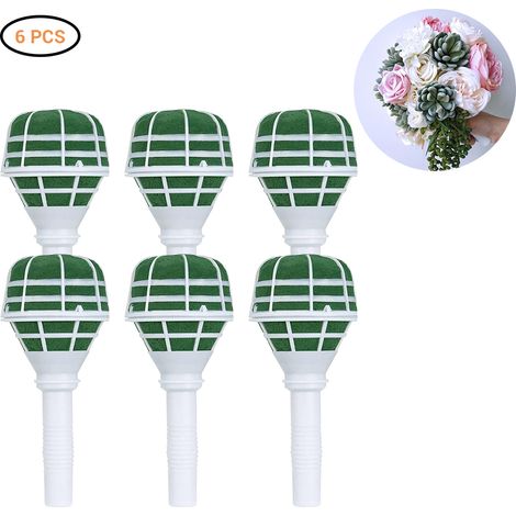 6 Poignées en mousse florale légères pour bouquet de mariée, accessoires DIY de composition florale, lot de 6