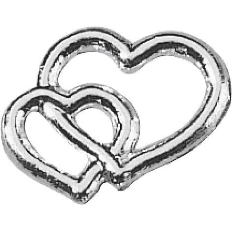 KNORR PRANDELL - DECORAZIONE CUORE DOPPIO COLORE ARGENTO 18MM 2 PZ