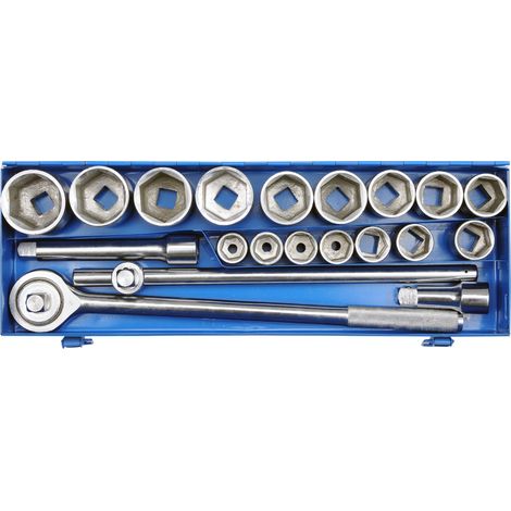Steckschlüsselsatz 3/4" 22–50 mm, 20-tlg.