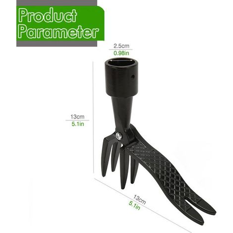 Estirpatore per erbacce in piedi, attrezzo da giardino, estirpatore di erbacce in plastica con denti di serraggio fissi, diserbo senza sforzo e senza doversi piegare (1/5)