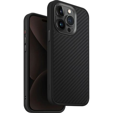 Uniq Keva iPhone 15 Pro Max 6,7" Magclick Ladehülle Schwarz/Carbon Schwarz (1/5)