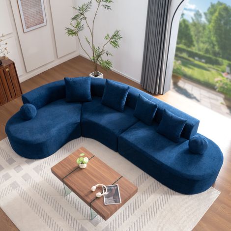 327cm groß, dicklich, gewölbe mit sofa ohne knochen eine cloudische couch, die elegant konstruiert ist und ein l-tier-modell, das bequem heruntersteht, nicht zusammengebaut
