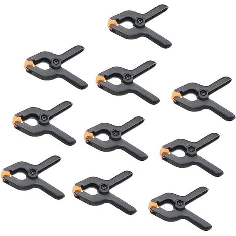 10 x 2 pinces à ressort en plastique solide pour stand de marché en nylon (1/5)