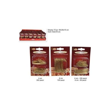 GANCI ORO IN METALLO PER PALLINE