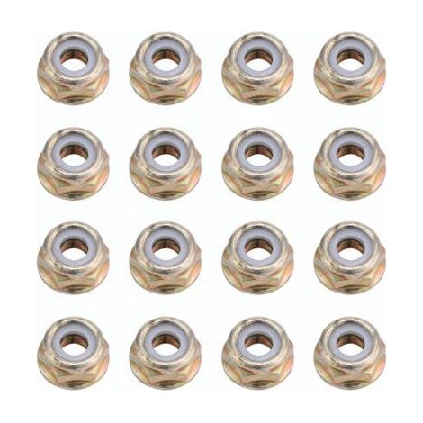 PA Écrou de lame, M10 x 1,25 mm, filetage à gauche, écrou hexagonal à bride, en acier inoxydable, pour accessoires de coupe-bordures (1/4)