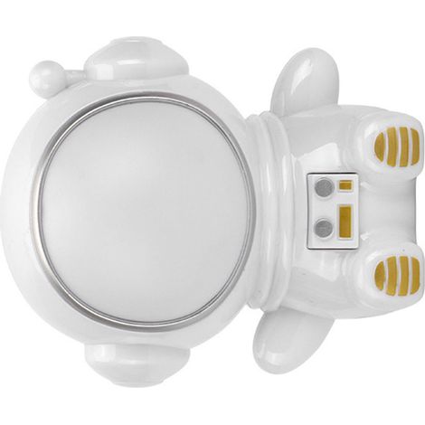 Veilleuse LED 3 modes, colorée, motif astronaute mignon, port USB, lampe de chevet blanche pour chambre ou dortoir (1/5)
