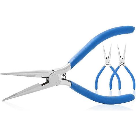 Pince à becs fins de 15 cm (6 pouces) - Mâchoires dentelées pour le pliage de fils, la fabrication de bijoux et la réparation électronique, Perf JN (1/5)