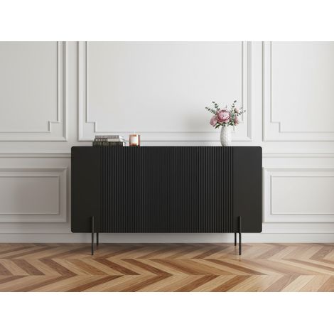 BOBOCHIC - Buffet 3 portes 150 cm MATHILDE pieds noirs (1/5)