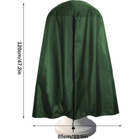 Housse de protection argentée en tissu Oxford imperméable et coupe-vent pour fontaine de jardin. (1/5)