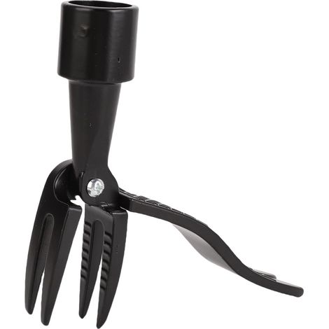 Manual Weeder, 4 Non-Slip Claws, Aluminium Alloy, Black, without Pole, Quick Weed Extraction Manual Weeder 4 Claws Anti Slip Aluminum Alloy Black Quick Extraction No Pole (1/5)