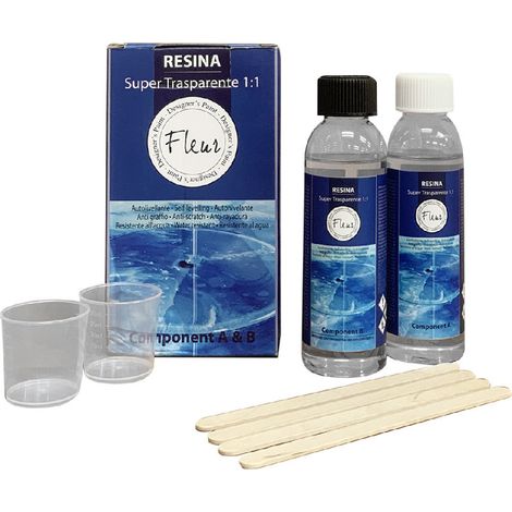 Resina effetto Vetro Liquido Lucido Super Trasparente Fleur - Formato: 240 ml (1/5)