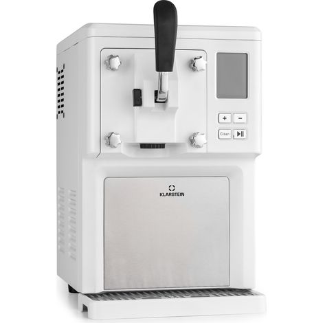 Klarstein Máquina de helados Sweet Sundae con compresor, 1,5 l, acero inoxidable blanco