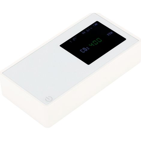 Détecteur de CO2 domestique, analyseur de qualité d'air numérique intelligent, capteur infrarouge rechargeable USB avec batterie intégrée. (1/5)