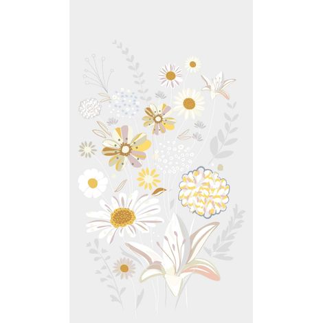 A.S. Creation Fototapete Livingwalls The Wall II 392101 Ein Motiv pro Rolle 2.80 x 1.59 m Blumenoptik Grau (1/3)
