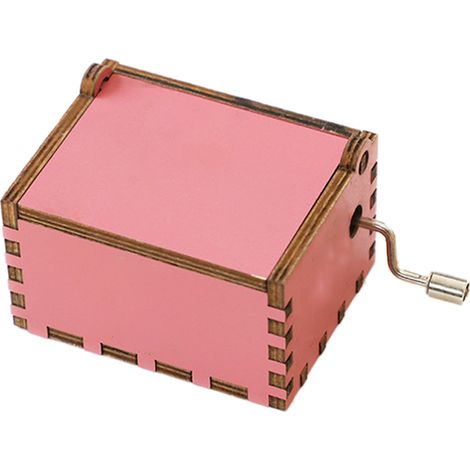 Coffret musical en bois sculpté classique, boîte à musique à manivelle artisanale pour décorations de Noël, cadeau rose Sailor Moon (1/5)