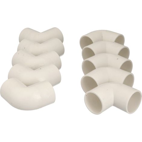 Jandei - Pack 10 uds. Curva de empalme 90 grados para Tubo de cables Blanco Diámetro 20 mm
