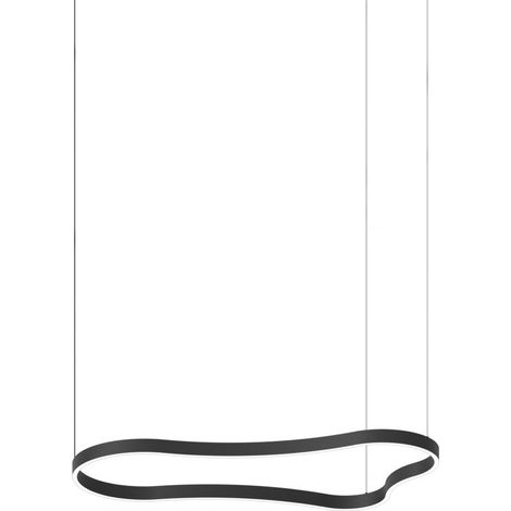 Ideal Lux WAVES 125cm integrierte LED-Pendelleuchte, Deckenleuchte, Schwarz, 3000K
