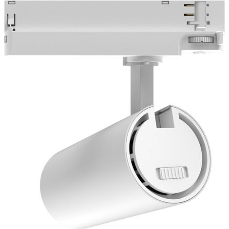 Foco Carril LED Trifásico 30W Fasano CCT Seleccionable Regulable DALI Blanco (2700K - 3200K - 4000K) Seleccionable