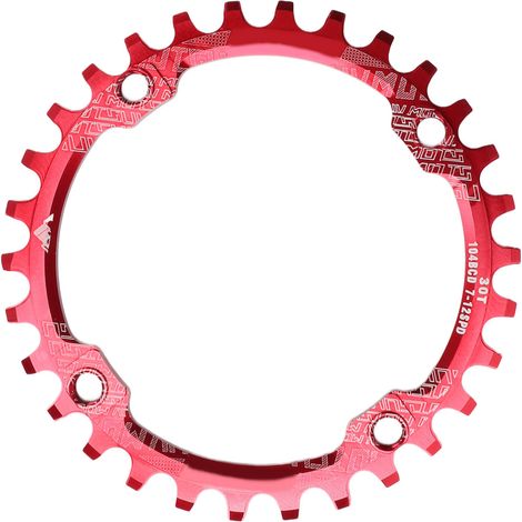 104BCD Singlespeed-Kurbelgarnitur aus Aluminium (30D) für Mountainbikes, Rot (1/5)