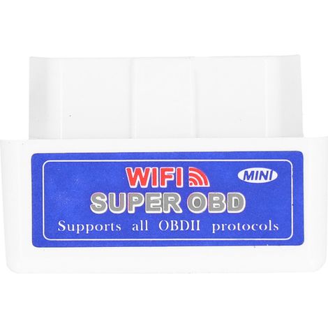GARRYFIZH Mini détecteur de voiture WIFI pour scanner OBD2 ELM327 12 V, adaptateur de diagnostic Android blanc (1/5)