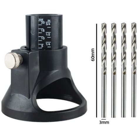 Gabarit de fraisage d'angle pour routeur, 4 pièces, gabarit de rayon, 8 rayons, gabarit de foret rond, dureté ABS, gabarit rapide CNC pour le travail du bois (orange) (1/5)