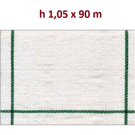 TELO PER PACCIAMATURA BIANCO QUADRETTATO TESSUTO POLIPROPILENE ANTISTRAPPO - mt 90 x 1,05 H