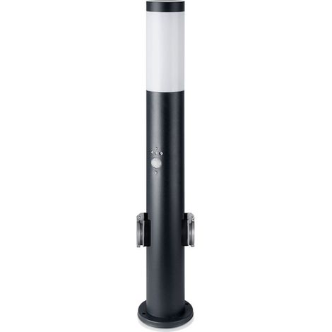 V-TAC Piantana LED Giardino 60cm Portalampada E27 2Schuko Sensore Movimento IP44 (1/5)