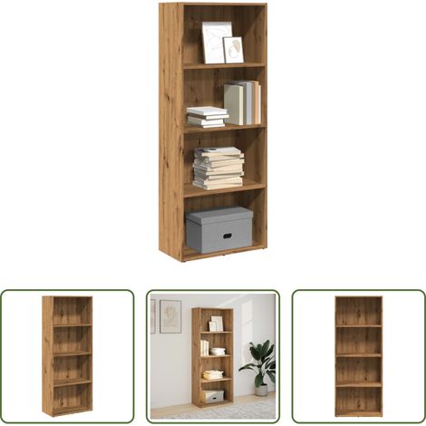 Bücherregal Holz - Bücherregal Artisan-Eiche 60x30x152 cm Holzwerkstoff (1/5)