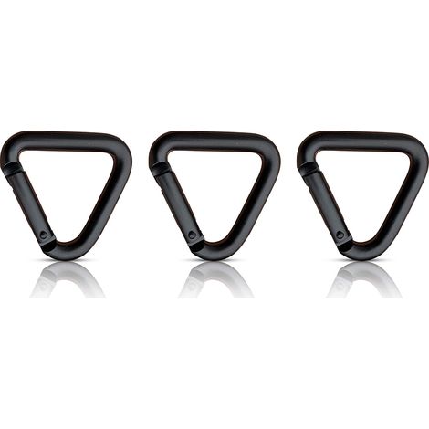 Lot de 3 mousquetons triangulaires avec mousquetons et mousquetons (1/5)