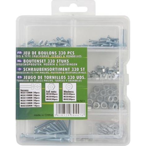 ENSEMBLE VISSERIE 330 PCS (VIS PHILIPS, ECROUS & RONDELLES) MOUNTING MATERIALS K/SC1 (1/2)