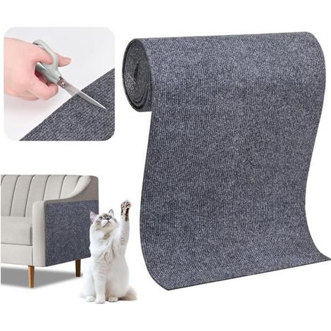 Schutz für Sofa gegen Katzen, selbstklebend und maßgeschneidert, 40 x 200 cm, schützt Möbel vor Kratzern (dunkelgrau).