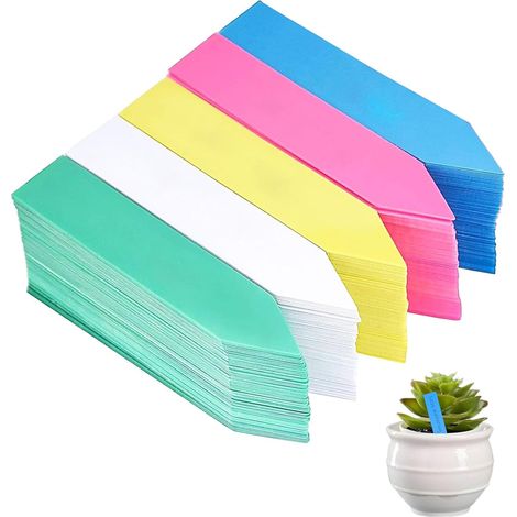 (500 Pièces) Étiquettes Plante Potagère, Etiquette Potager Plastique Exterieur, Coloré Mini Étiquette pour Semis Etiquettes Jardin (1/4)