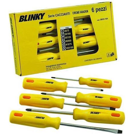 Serie Destornilladores Blinky Crv Corte/Cruz Piezas 6